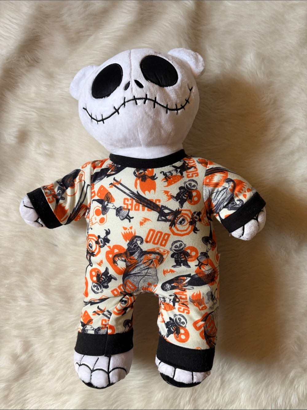 BAB Jack Skellington Plush Bear in Official Outfit